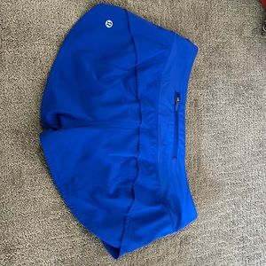 Blue lululemon speed up shorts